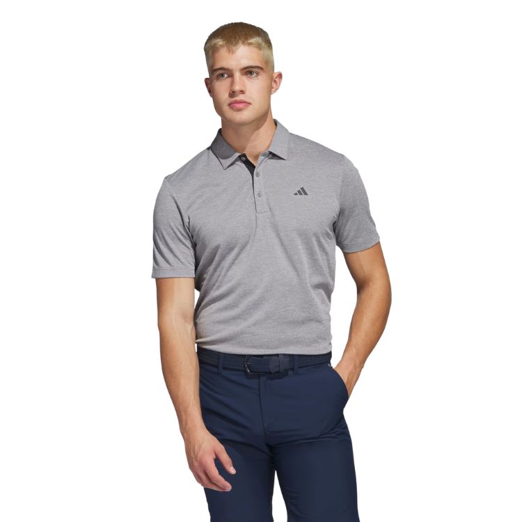 Adidas Poloshirt Performance Drive Heather 2023 Heren Lichtgrijs