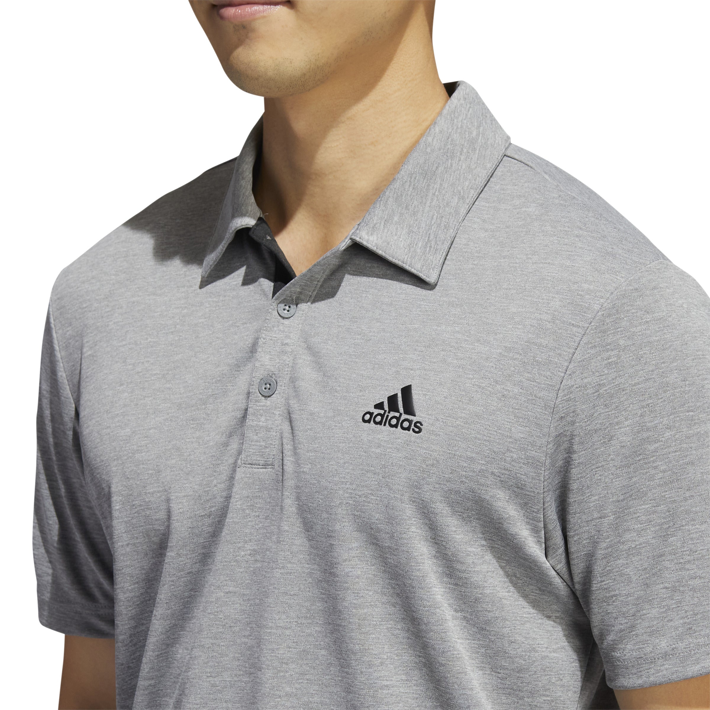 Adidas Poloshirt Performance Drive Heather Heren Grijs