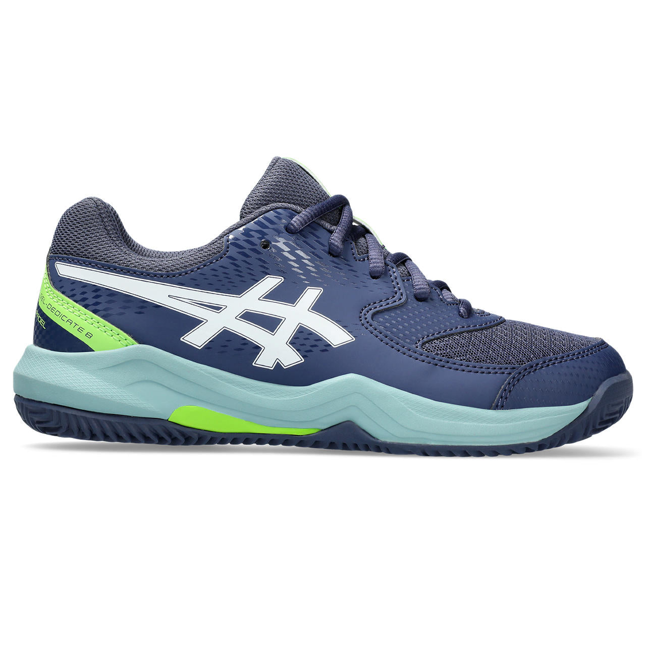 Asics Padelschoen Gel Dedicate 8 GS Junior Blauw Groen