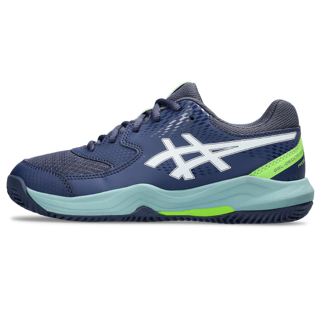 Asics Padelschoen Gel Dedicate 8 GS Junior Blauw Groen