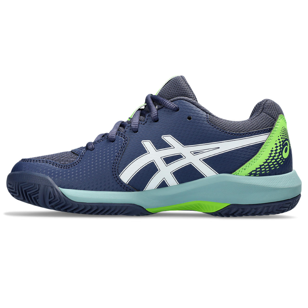 Asics Padelschoen Gel Dedicate 8 GS Junior Blauw Groen