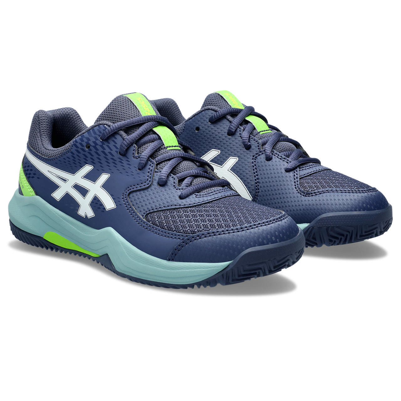 Asics Padelschoen Gel Dedicate 8 GS Junior Blauw Groen