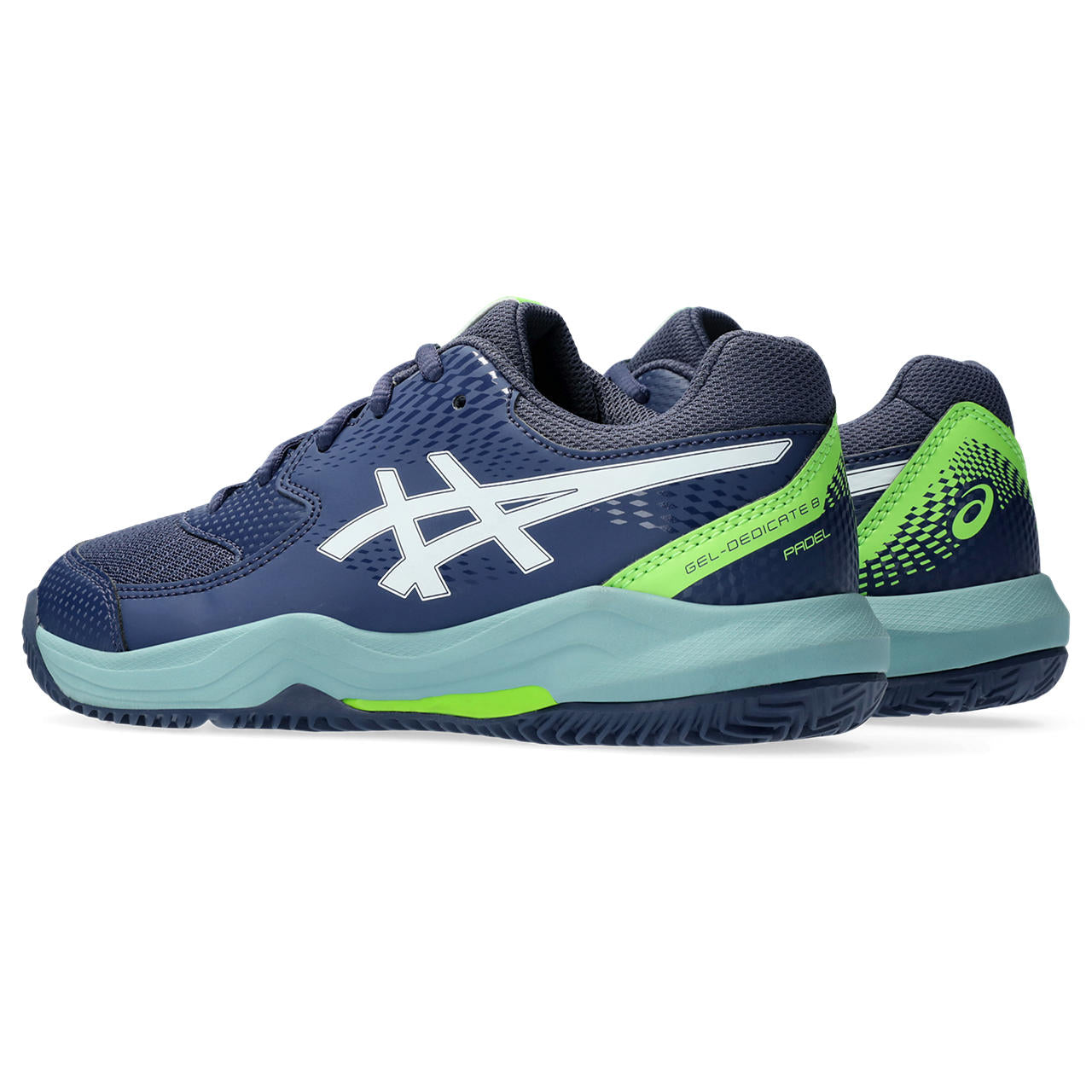 Asics Padelschoen Gel Dedicate 8 GS Junior Blauw Groen