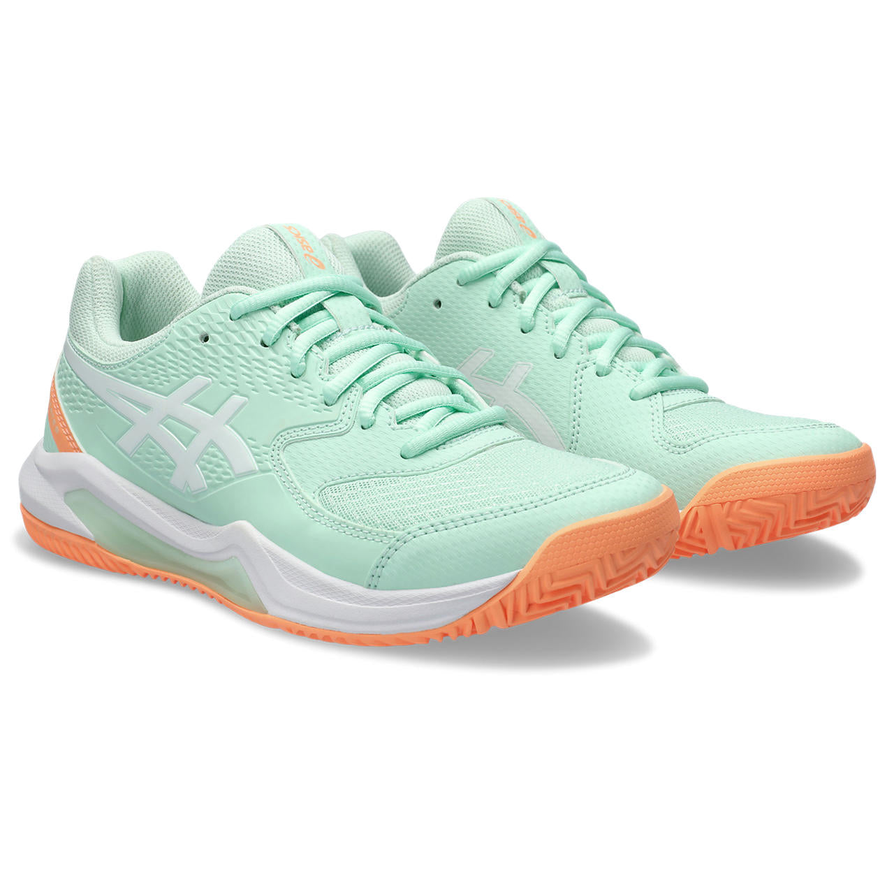 Asics Padelschoen Gel Dedicate 8 Padel Dames Groen Oranje