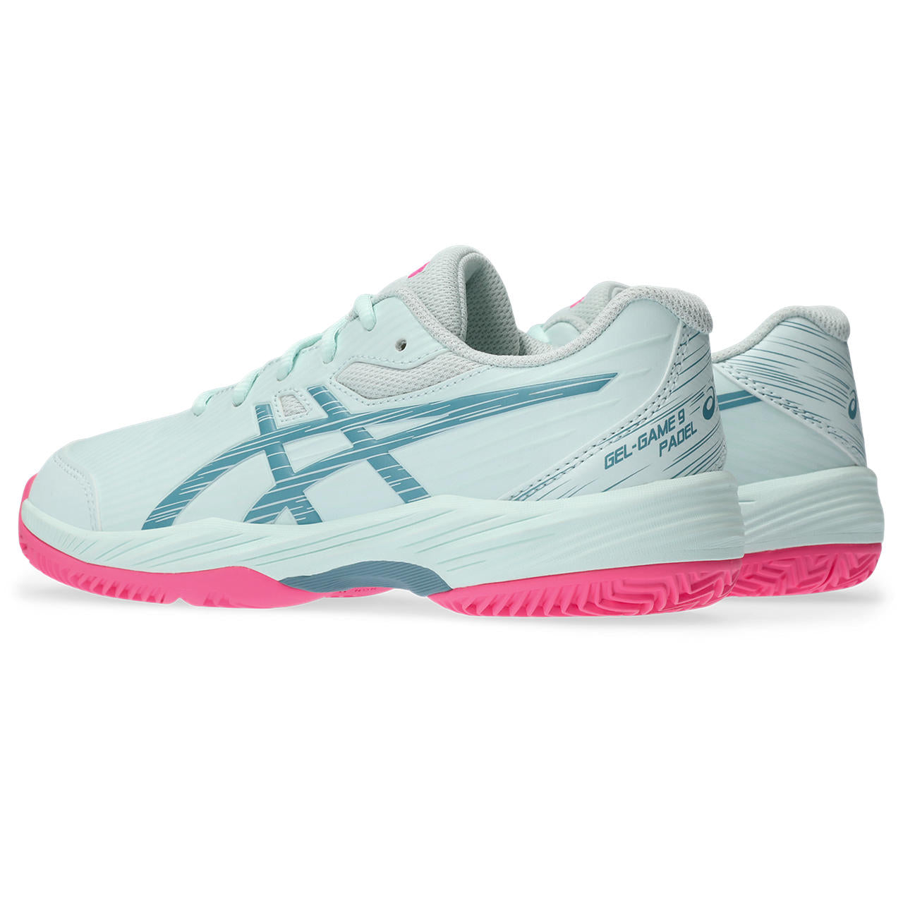 Asics Padelschoen Gel Game 9 GS Junior Groen Roze