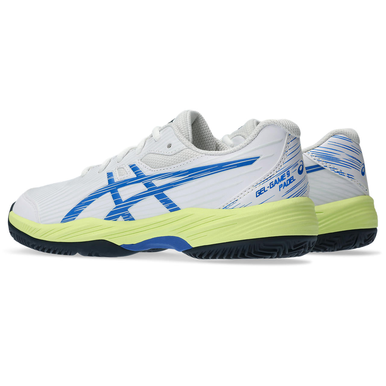 Asics Padelschoen Gel Game 9 GS Junior Wit Blauw