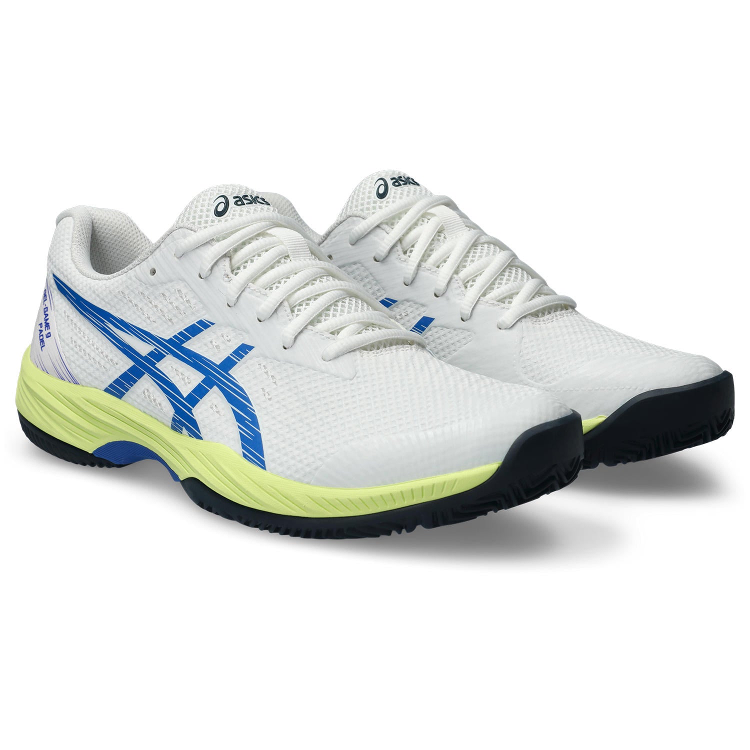 Asics Padelschoen Gel Game 9 Padel Heren Wit Blauw