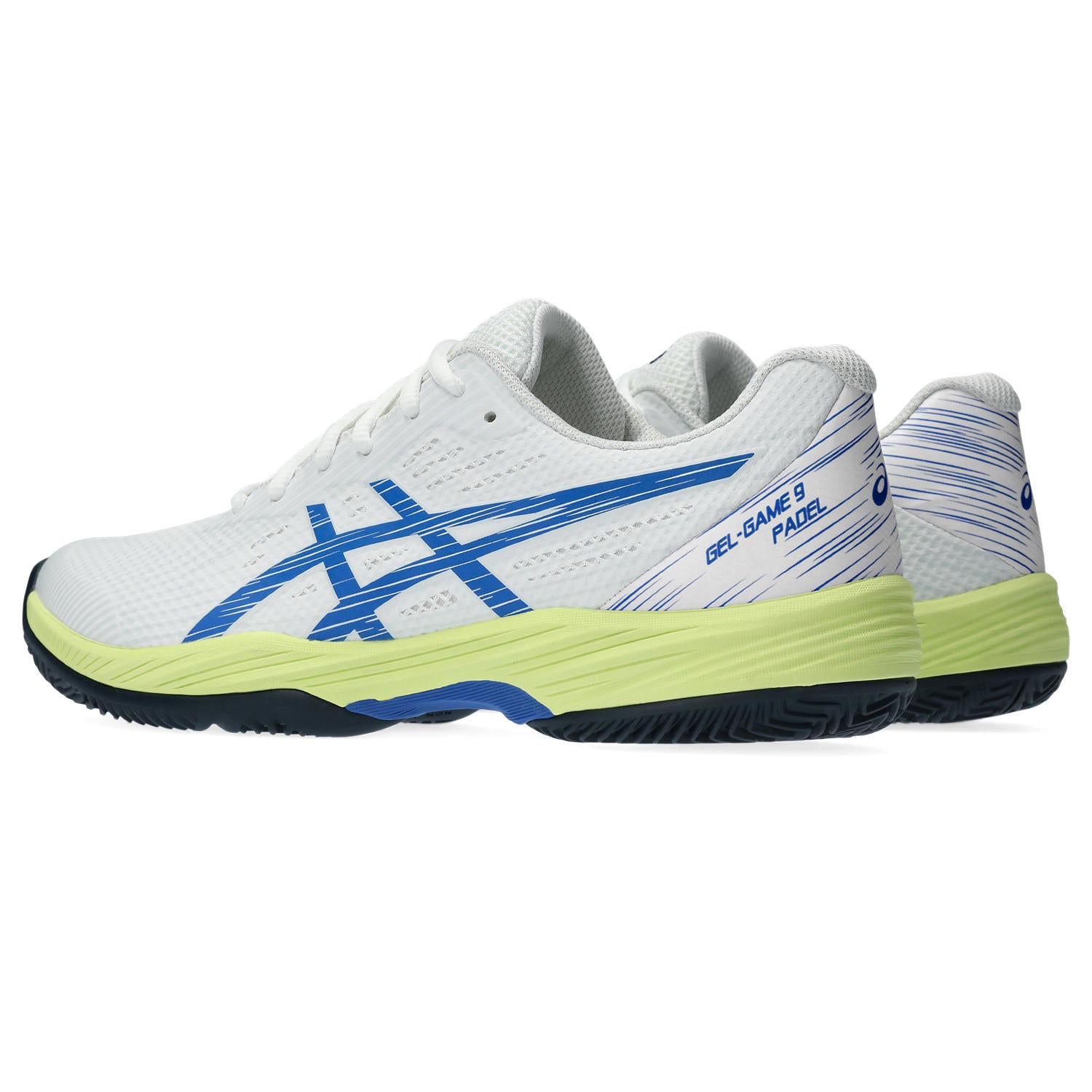 Asics Padelschoen Gel Game 9 Padel Heren Wit Blauw