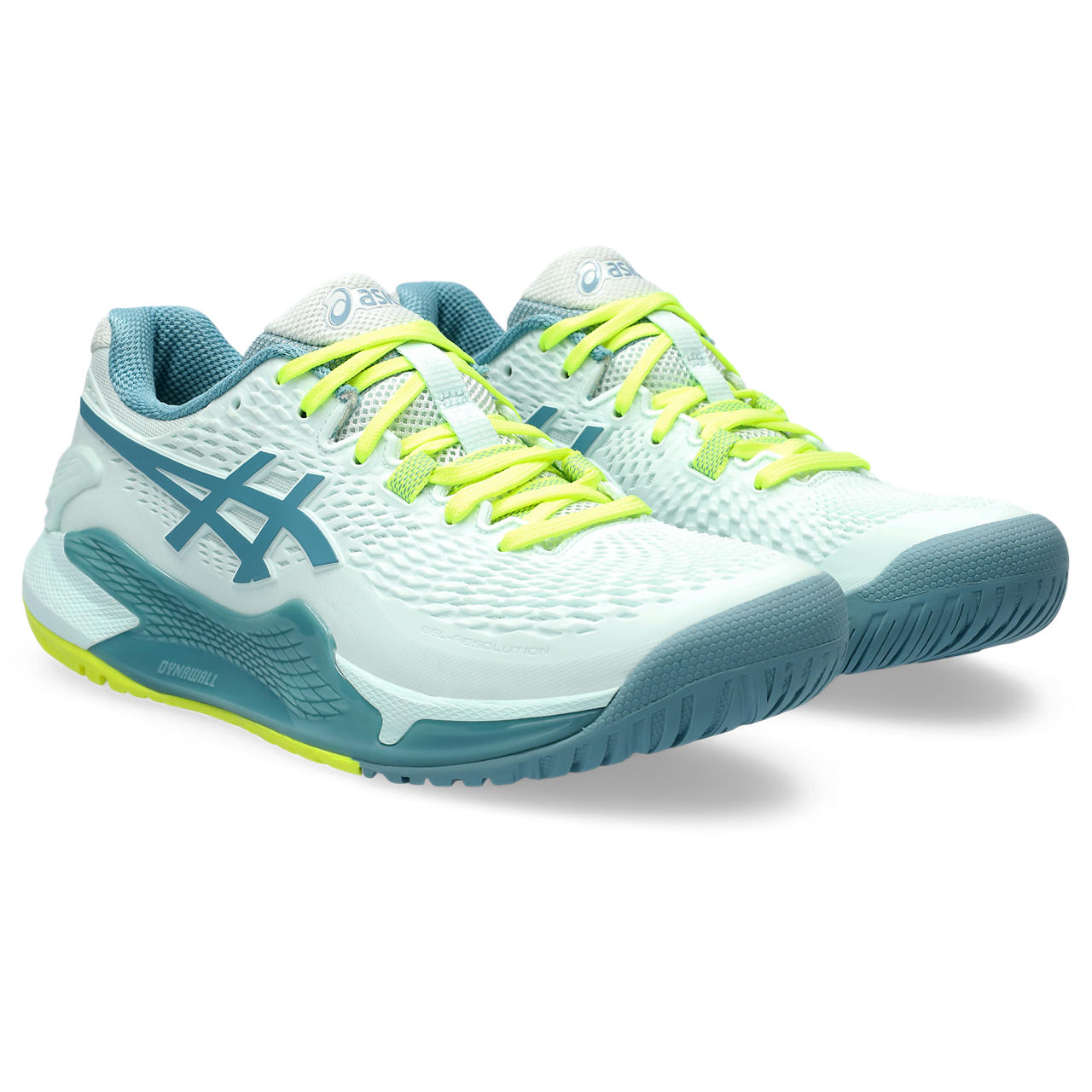 Asics Padelschoen Gel Resolution 9 Dames Groen Geel