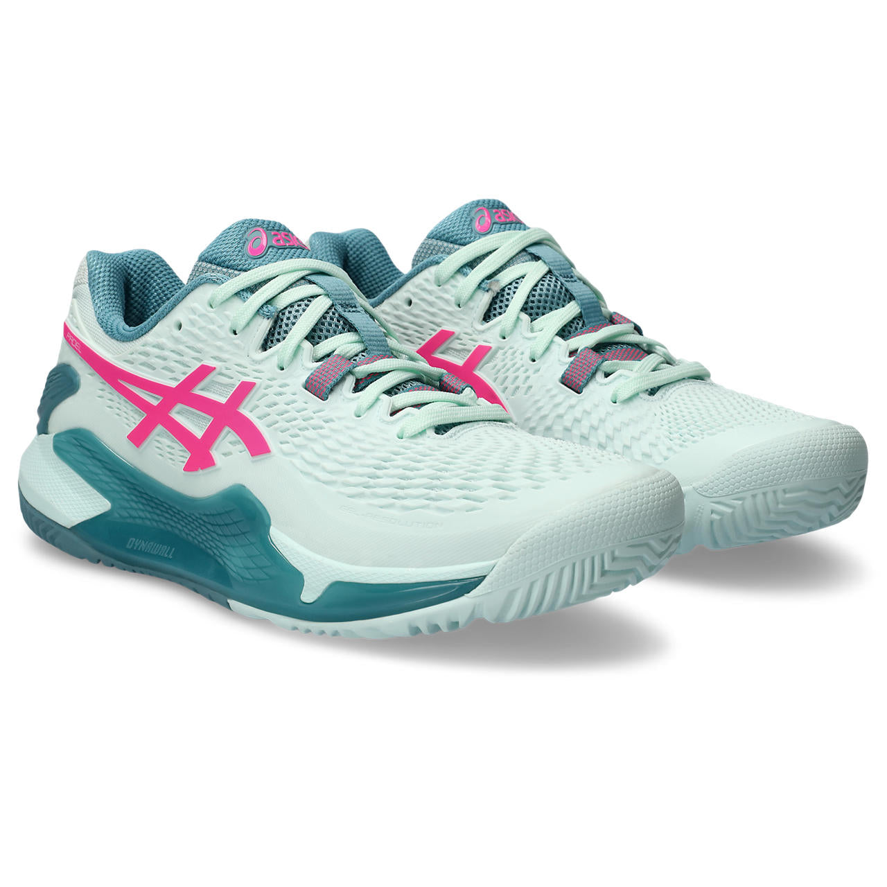 Asics Padelschoen Gel Resolution 9 Dames Groen Roze