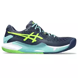 Asics Padelschoen Gel Resolution 9 Heren Blauw Groen