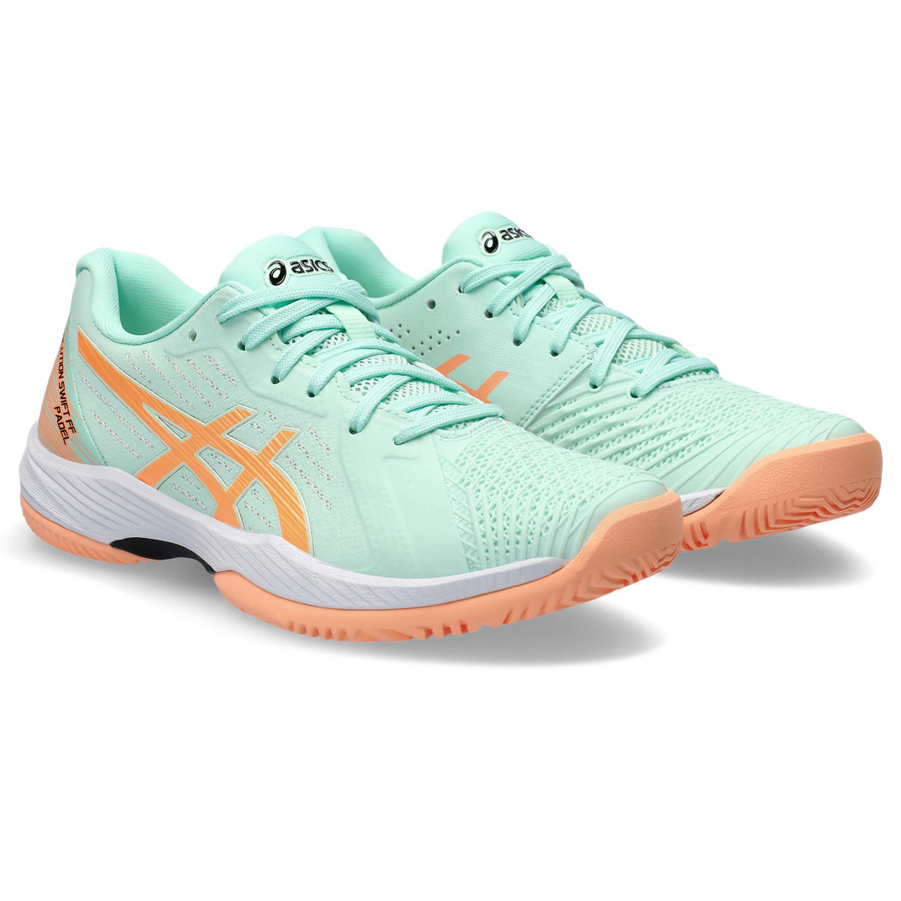 Asics Padelschoen Solution Swift FF Dames Groen Oranje