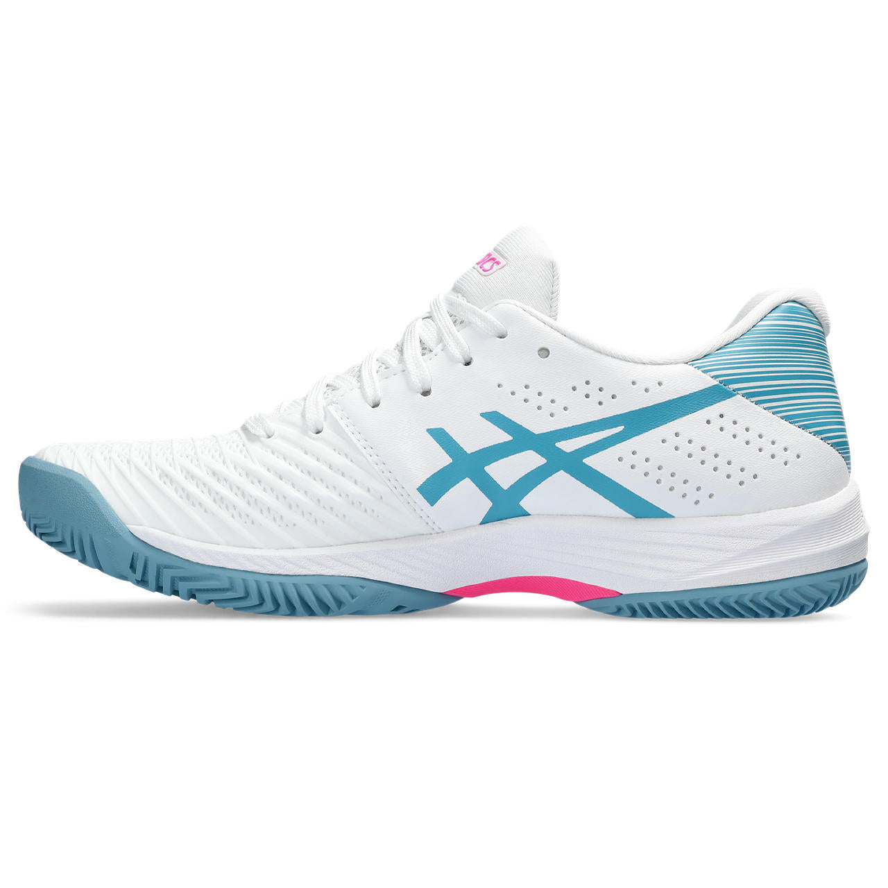 Asics Padelschoen Solution Swift FF Dames Wit Blauw