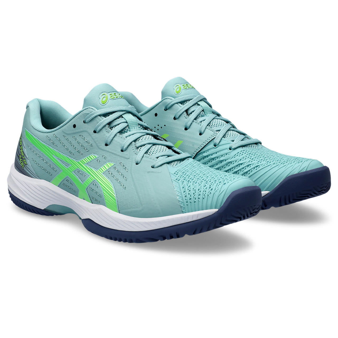 Asics Padelschoen Solution Swift FF Padel Heren Groen Blauw