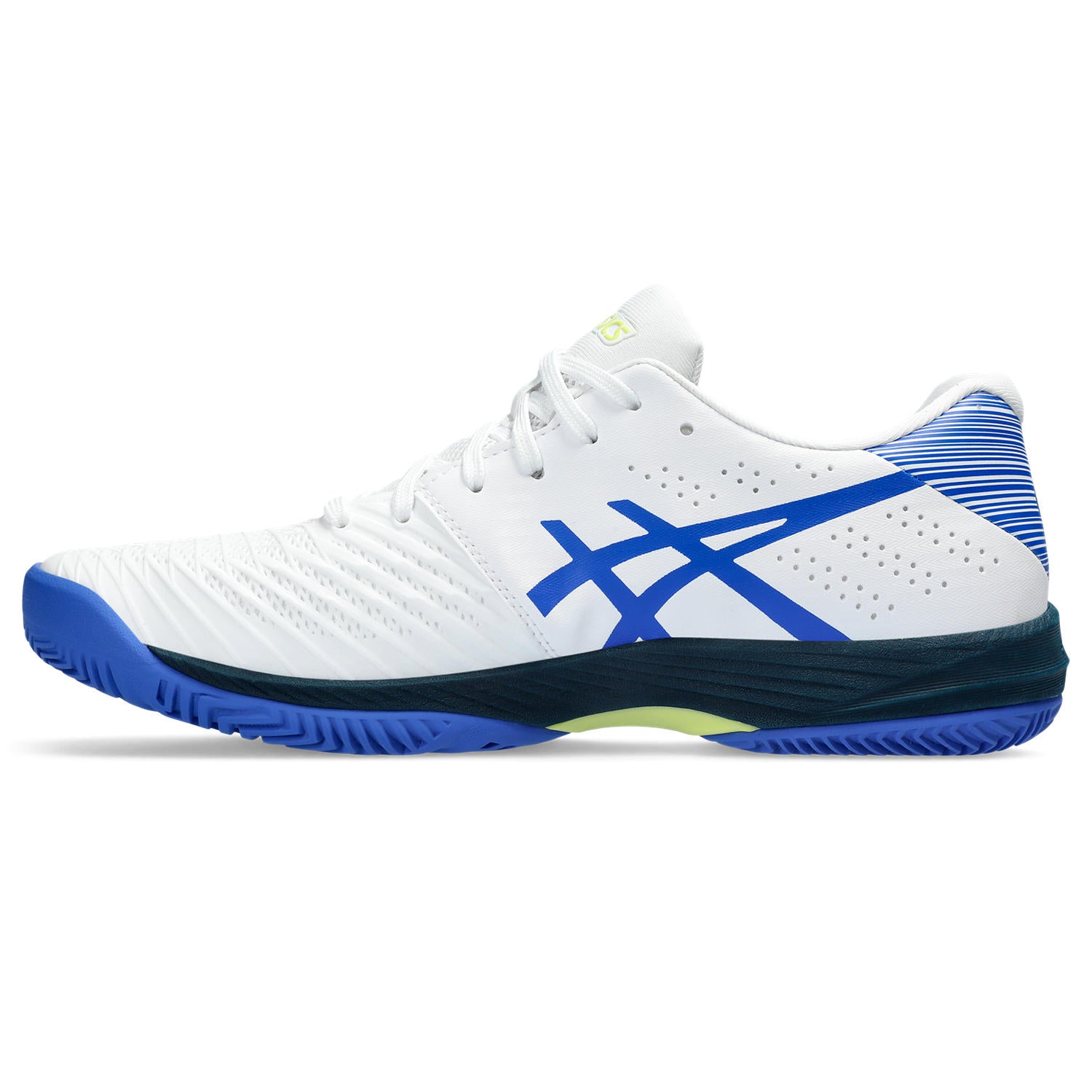 Asics Padelschoen Solution Swift FF Padel Heren Wit Blauw