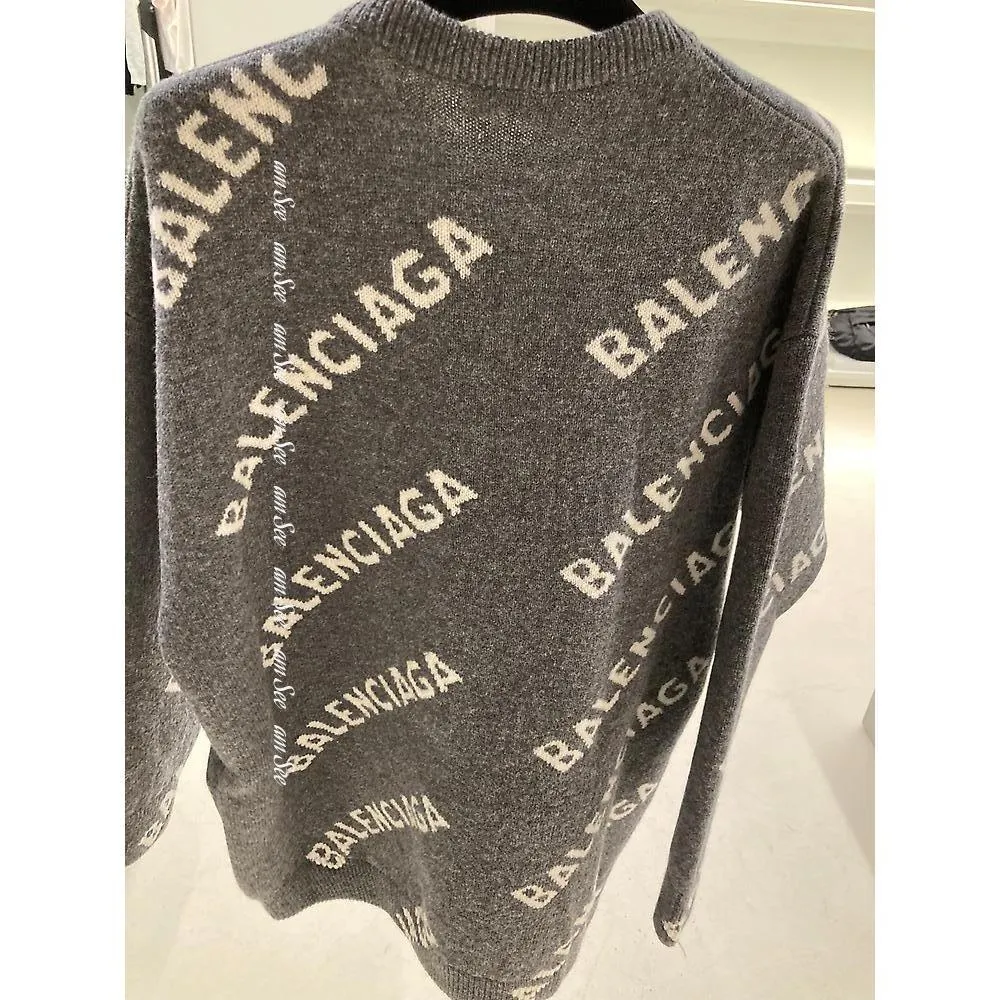 BALENCIAGA  |Crew Neck Casual Style Unisex Wool Street Style Long Sleeves