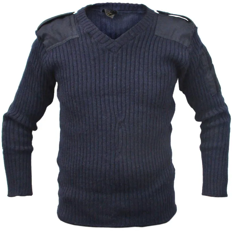 British Royal Navy Wool V-Neck Jersey