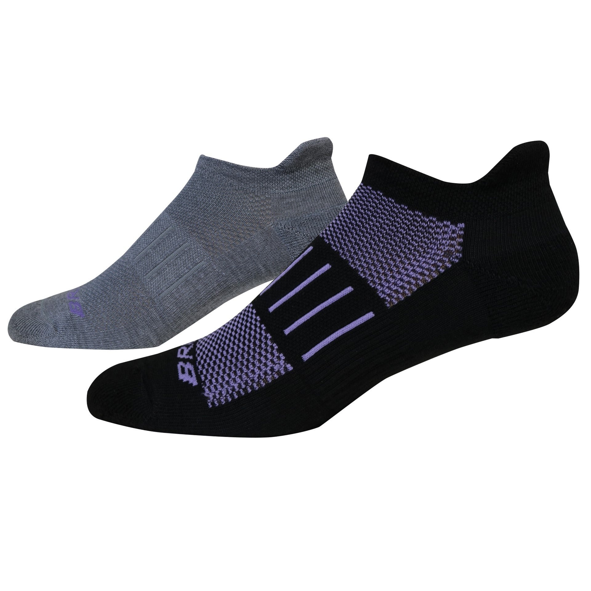 Brooks Ghost Midweight No Show Sock- 2 pack