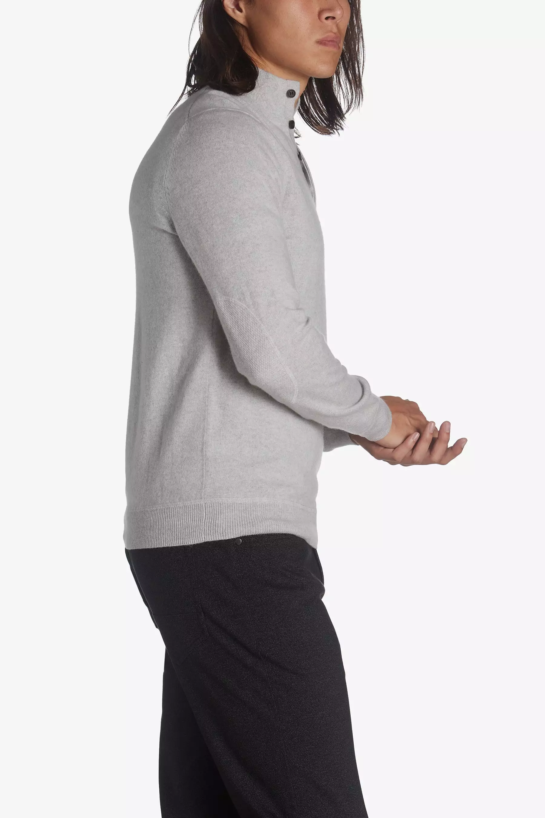 Cashmere Button Neck Jumper