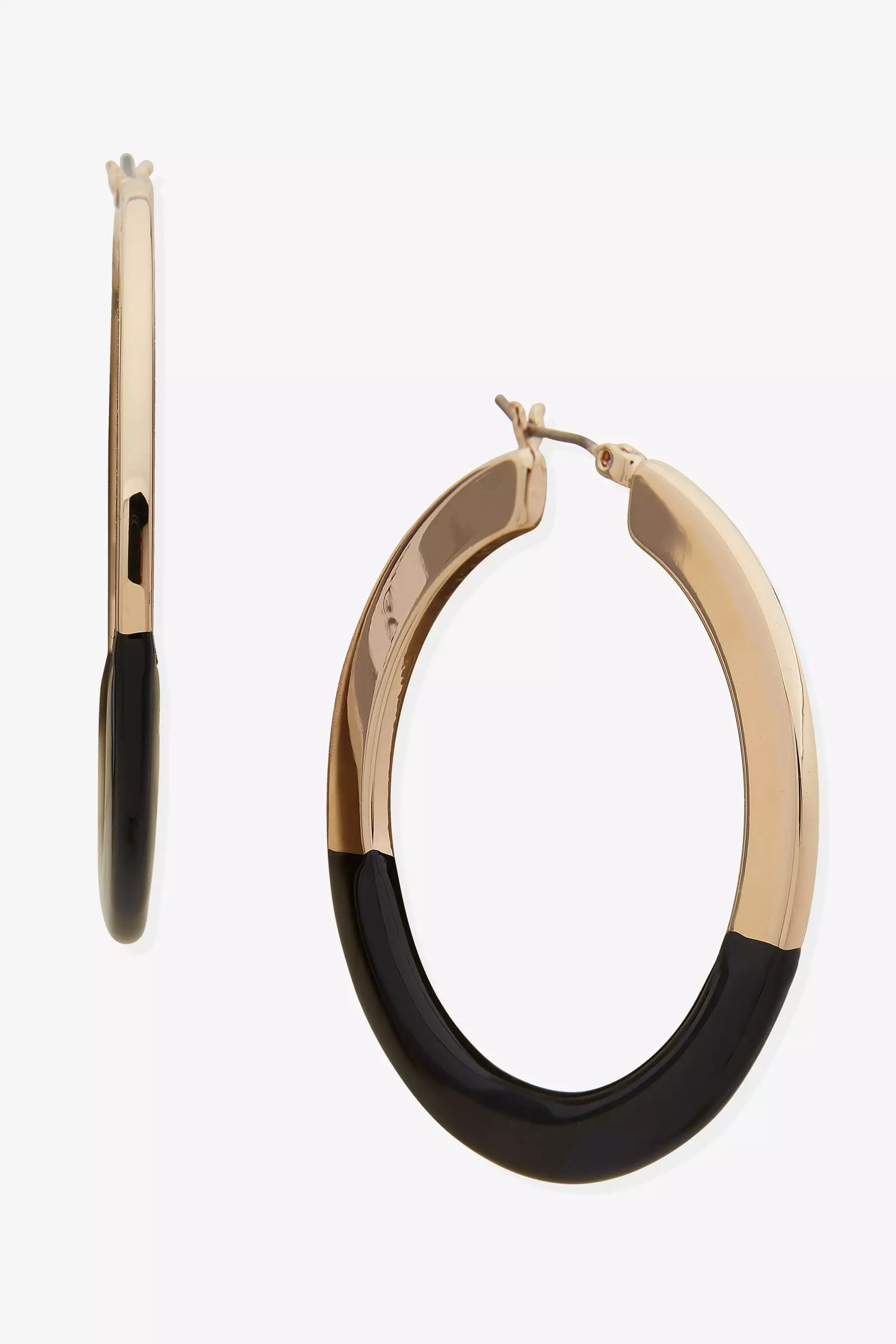 Enamel Hoop Earrings