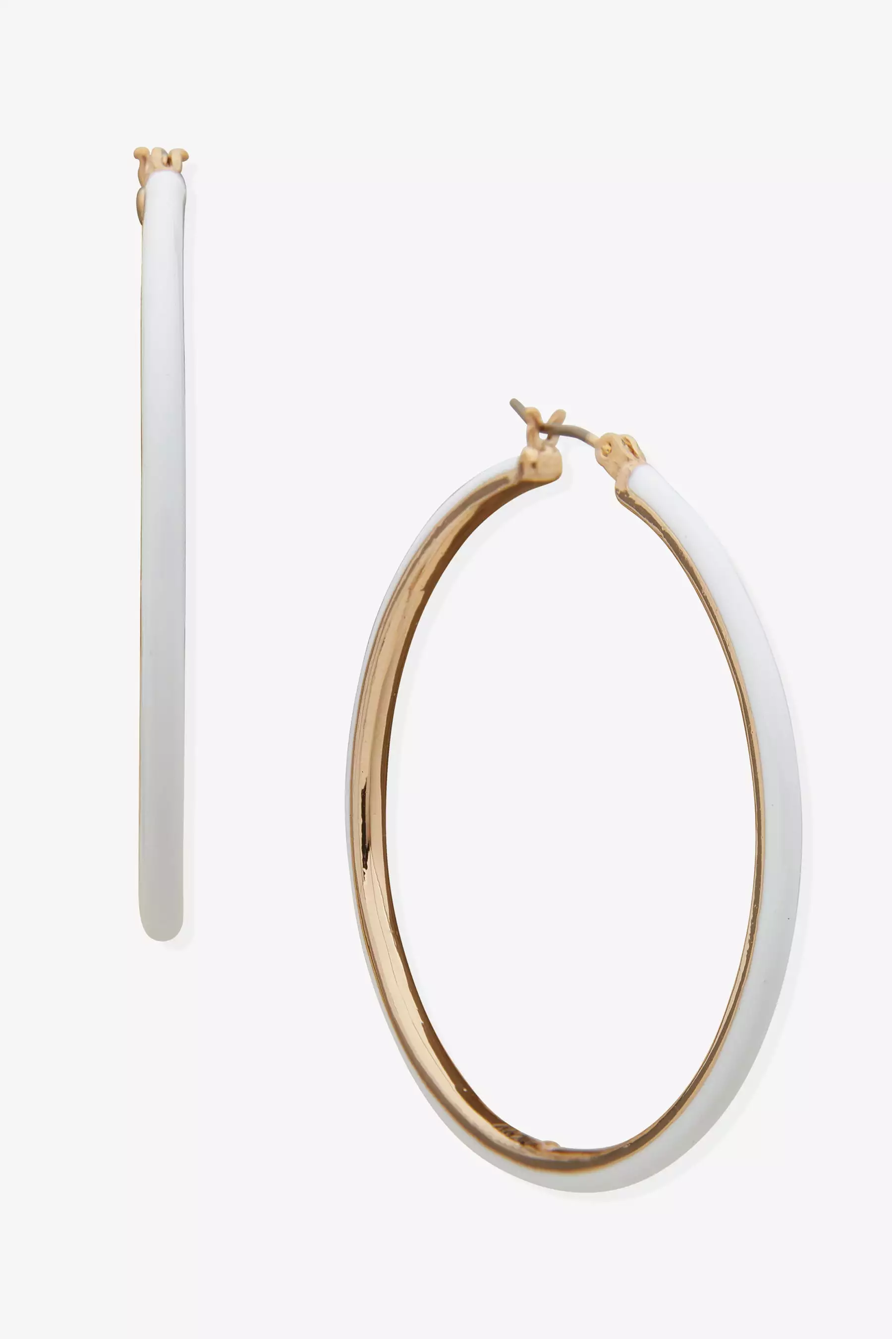 Enamel Hoop Earrings