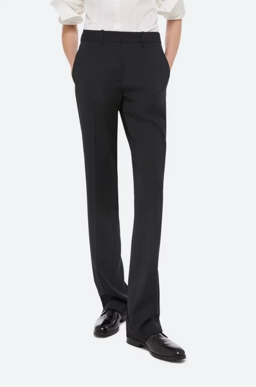 Helmut Lang Flat Front Pant in Black