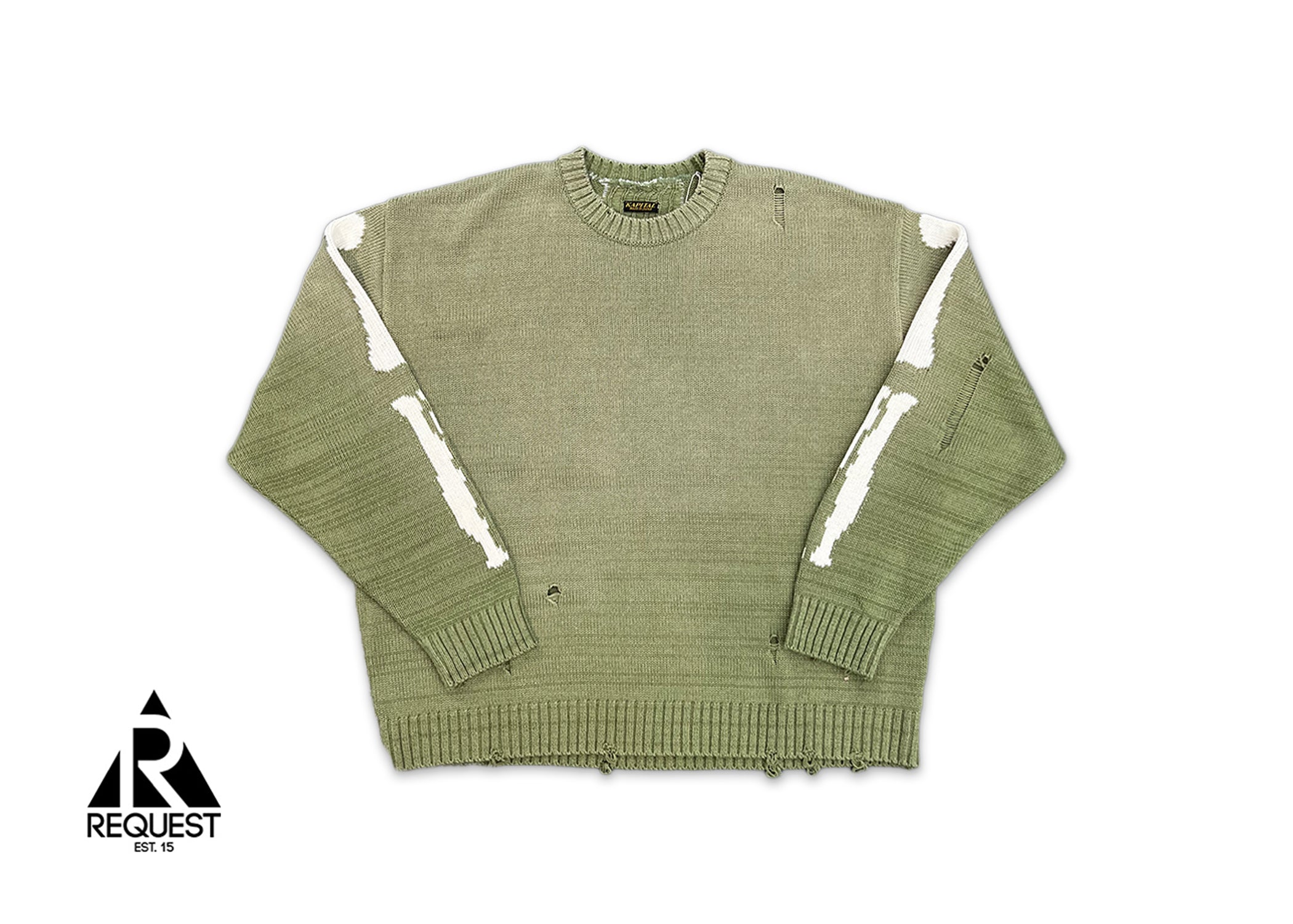 Kapital Skeleton Sweatshirt Bone/Olive