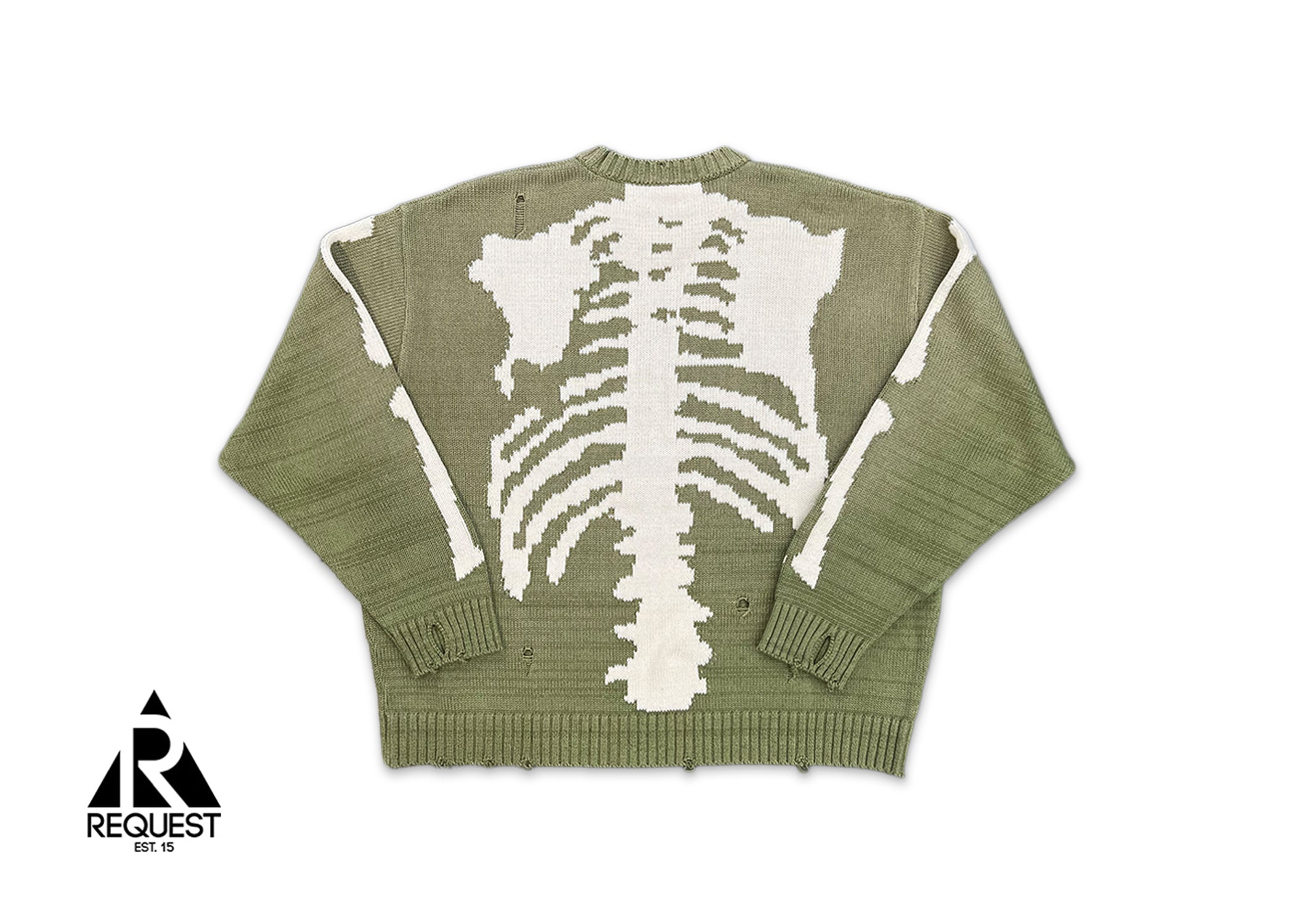 Kapital Skeleton Sweatshirt Bone/Olive