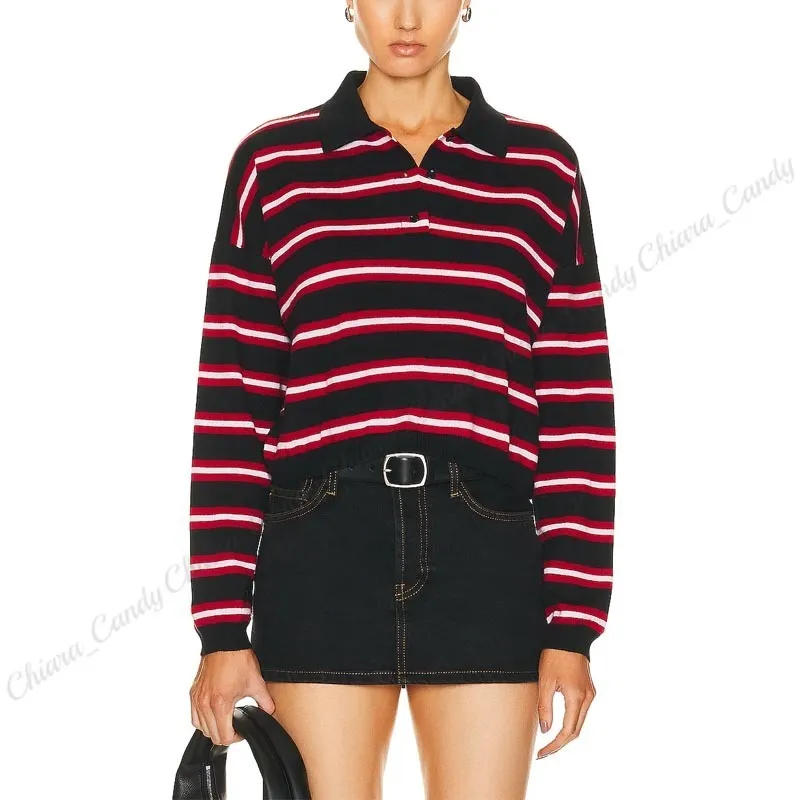 LOEWE  |Stripes Casual Style Wool Long Sleeves Elegant Style Logo