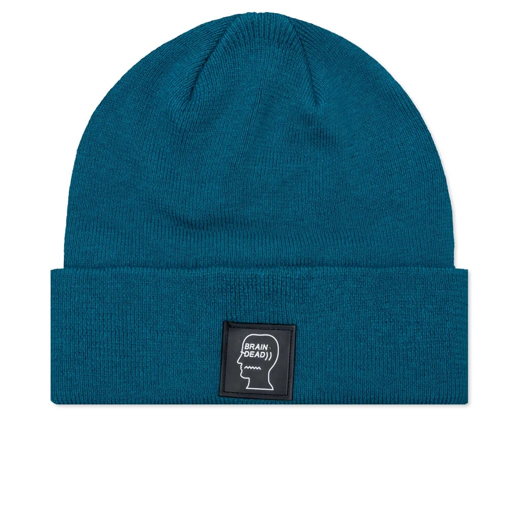 Logo Head Wool Beanie - Mallard Green