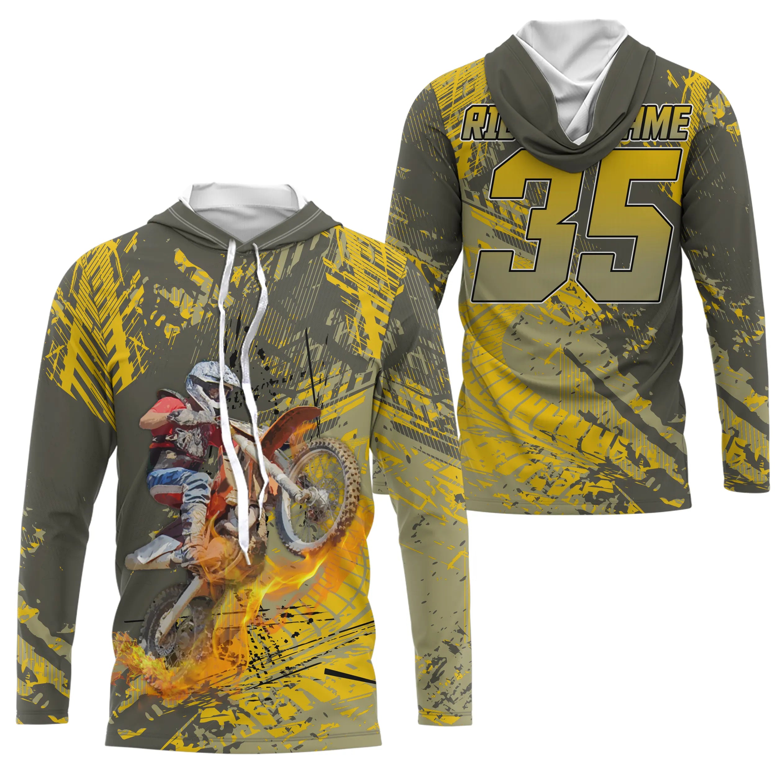 Maillot Cross Personnalisé, Cadeau Pilote Moto Cross, Courses Tout-Terrain - MZ04012302