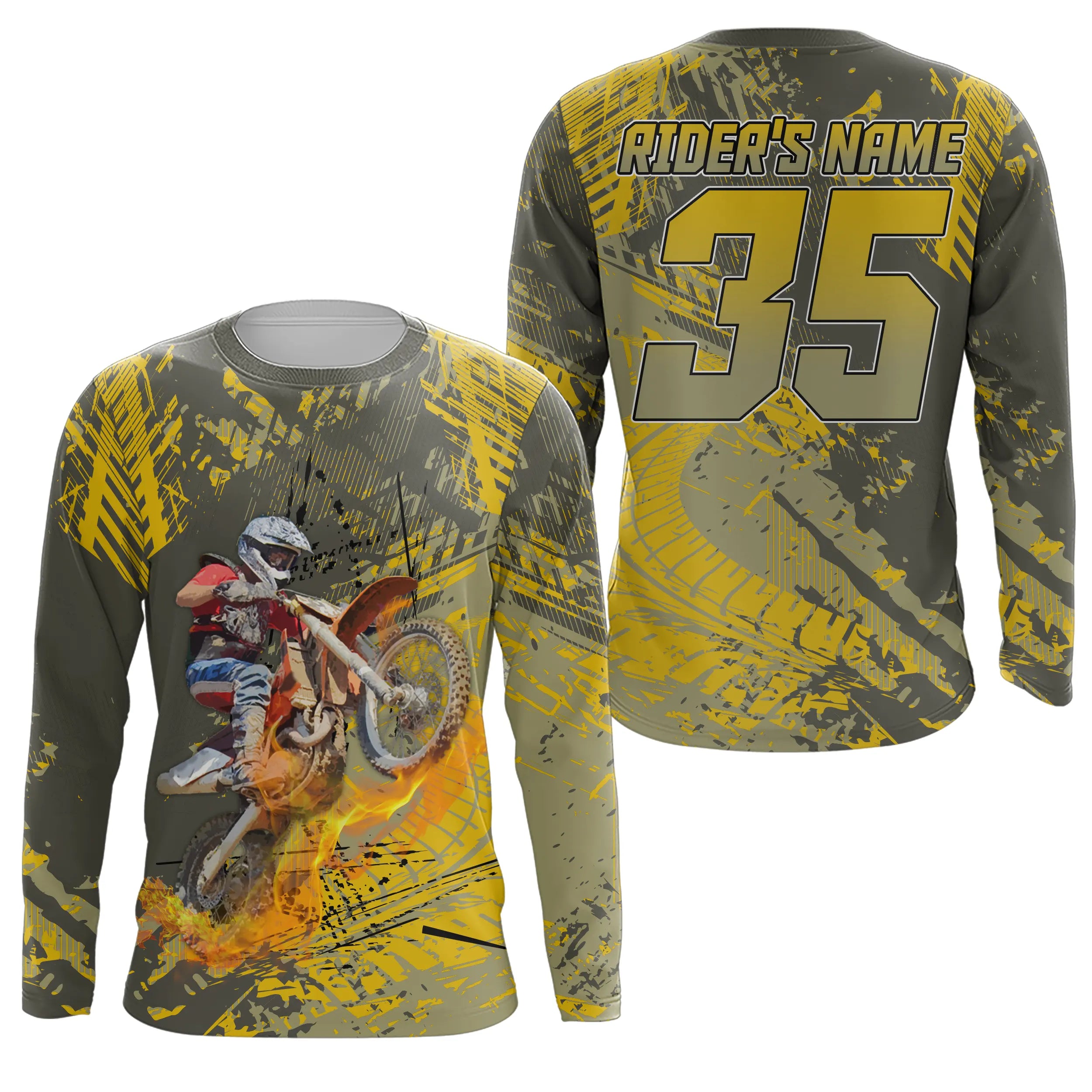 Maillot Cross Personnalisé, Cadeau Pilote Moto Cross, Courses Tout-Terrain - MZ04012302