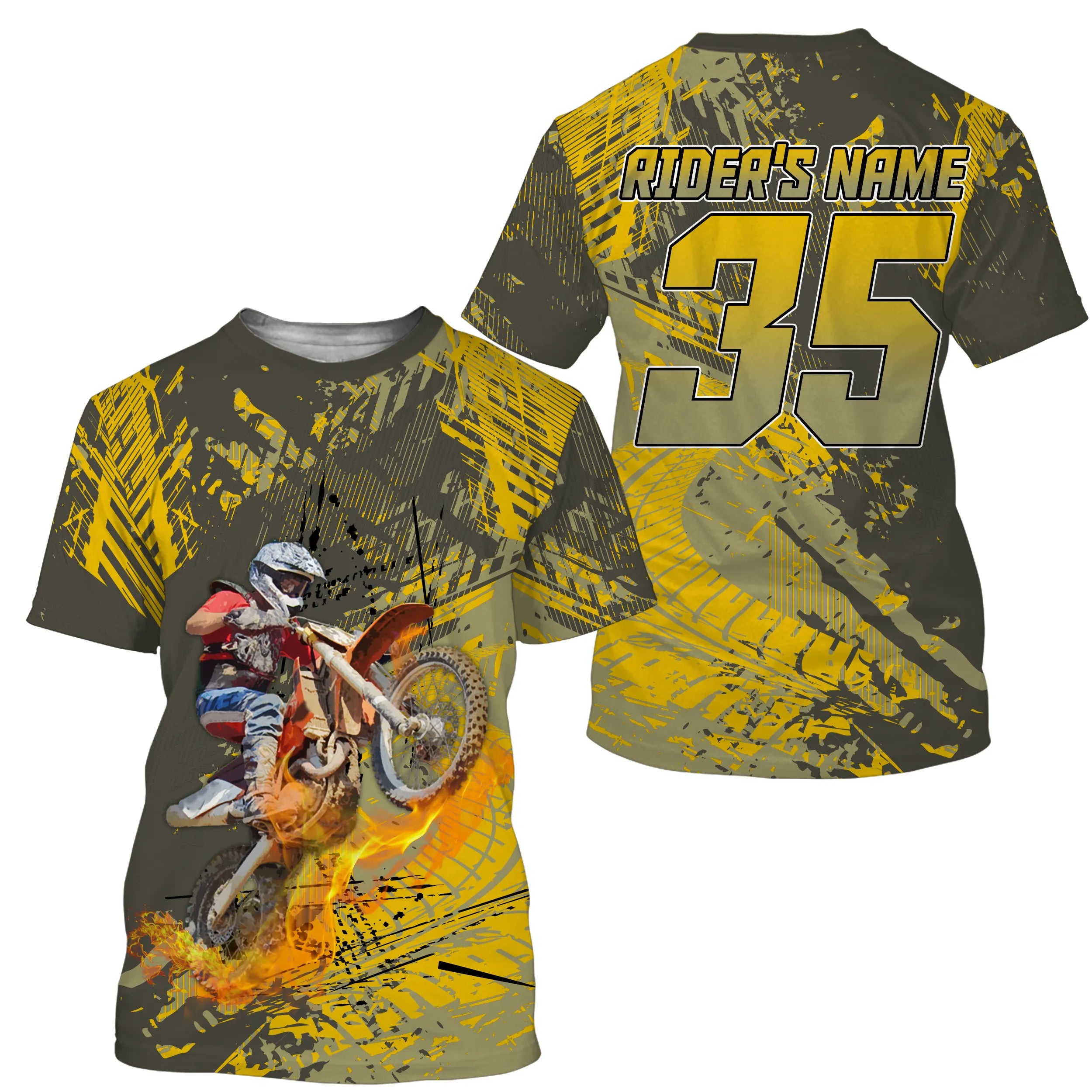 Maillot Cross Personnalisé, Cadeau Pilote Moto Cross, Courses Tout-Terrain - MZ04012302