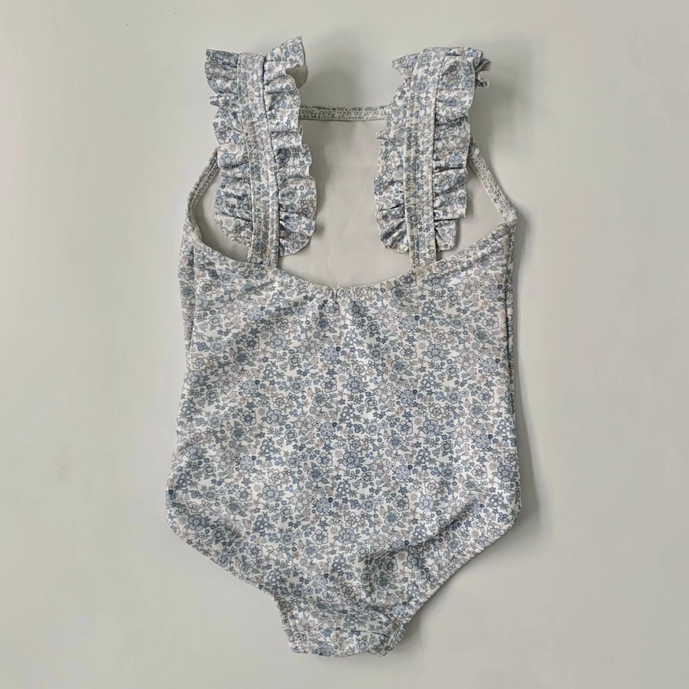 Minnow Swim Blue Floral Swimsuit: 1 Year