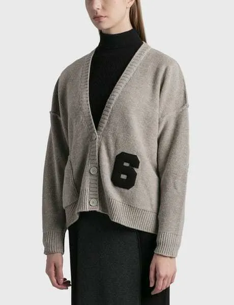 MM6 Maison Margiela  |Casual Style Wool Long Sleeves Plain Medium Logo Cardigans