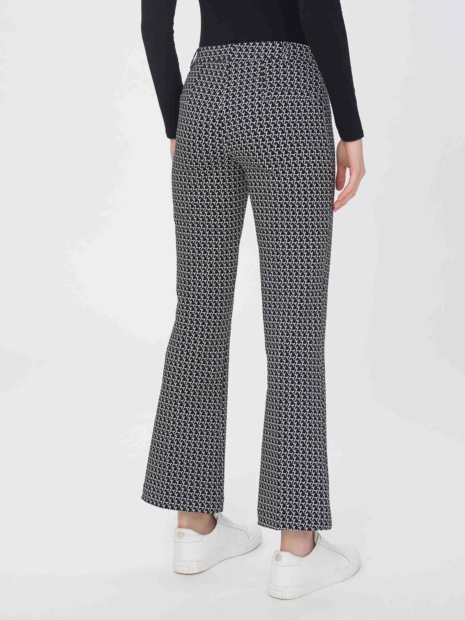 Pantalone flare in tessuto Digital Wool - Fant.Nero