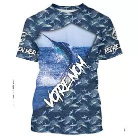 Pêche En Mer, Pêche Du Marlin, Marlin Bleu, Cadeau Pêcheur, Passion Marlin, Personnaliser - VEPEMA001