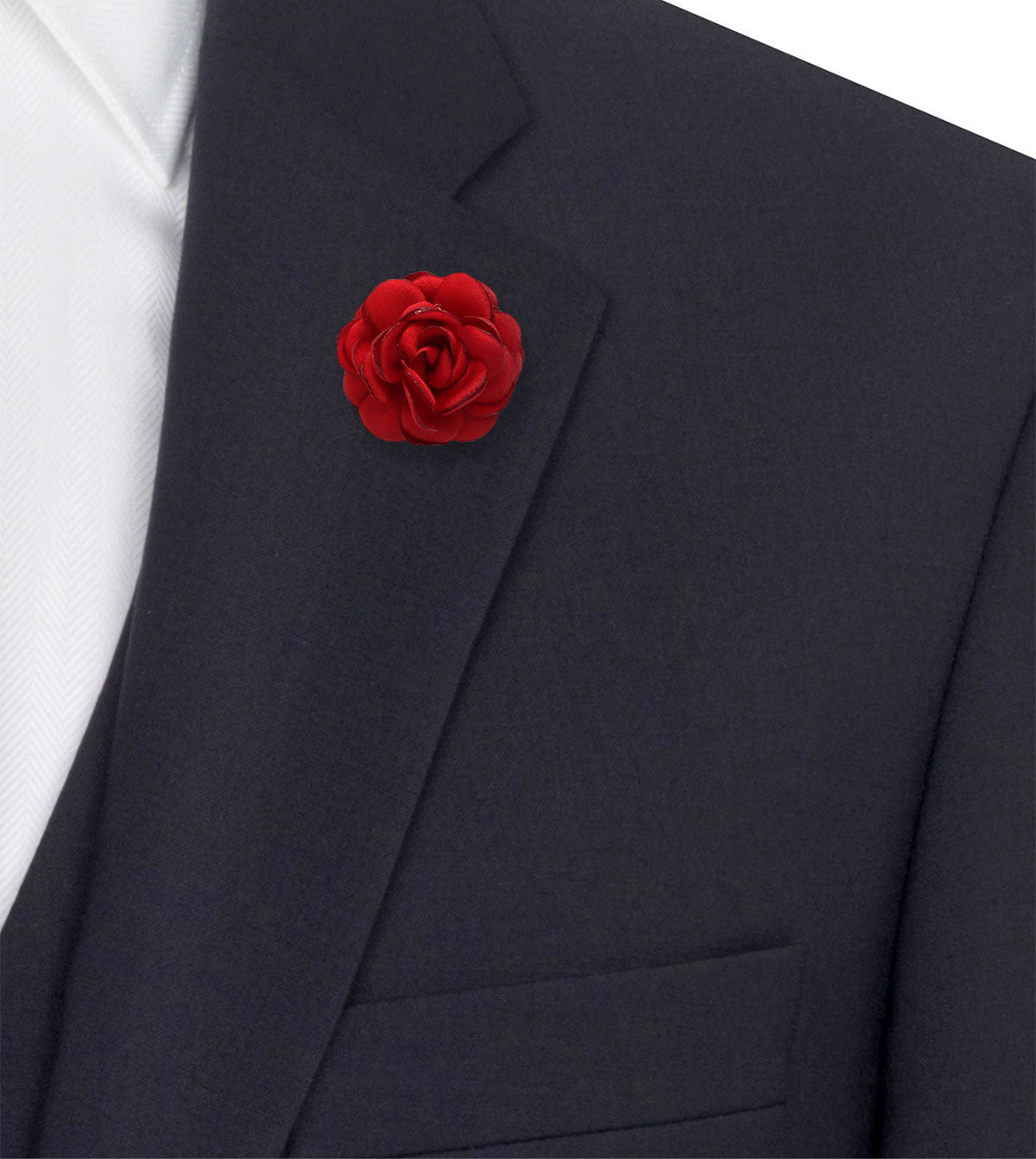 Red Edged Petal Lapel Pin