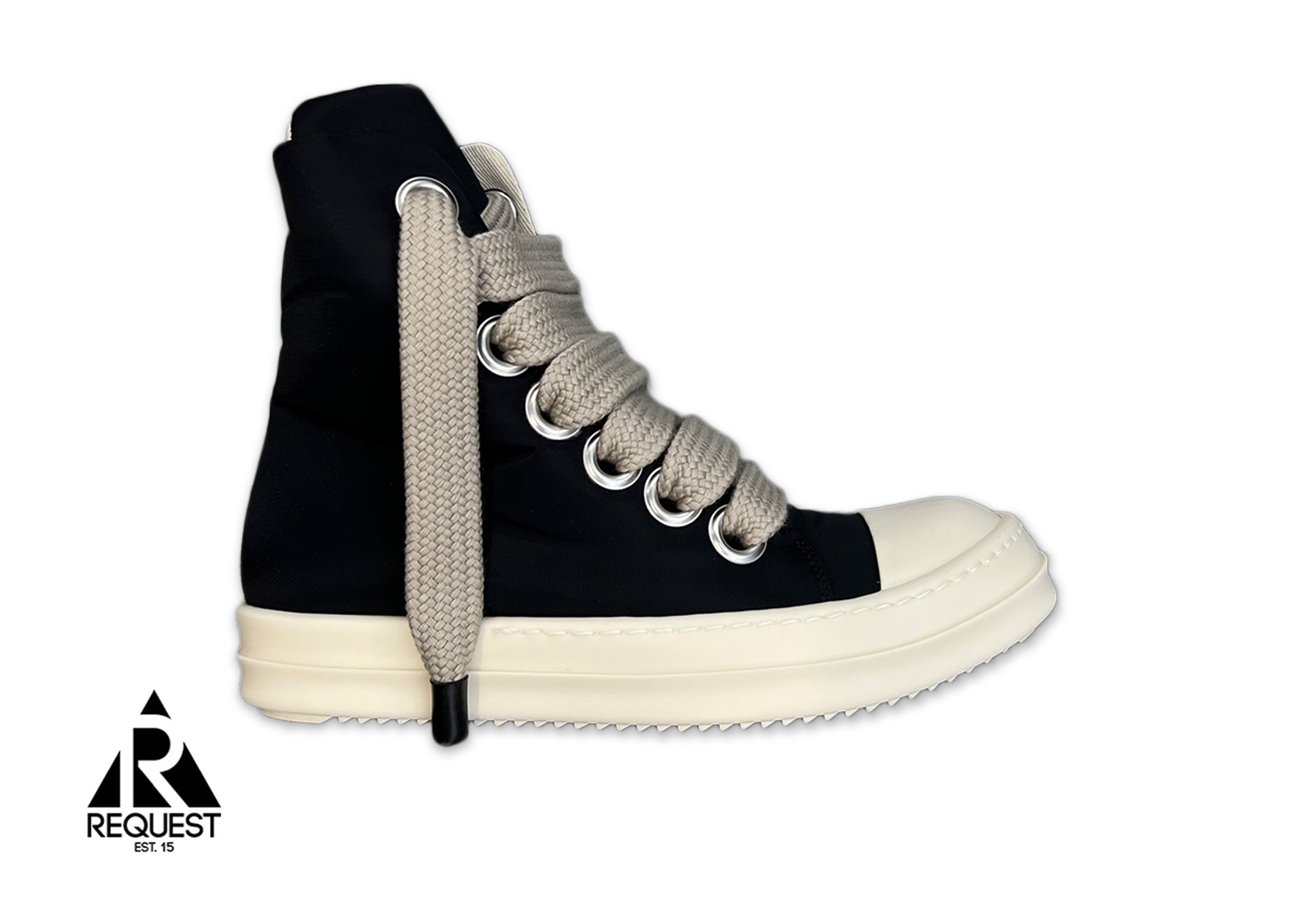 Rick Owens DRKSHDW Jumbo Lace Padded Ramones High Black