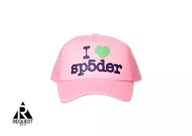 Sp5der Souvenir Trucker Hat Pink