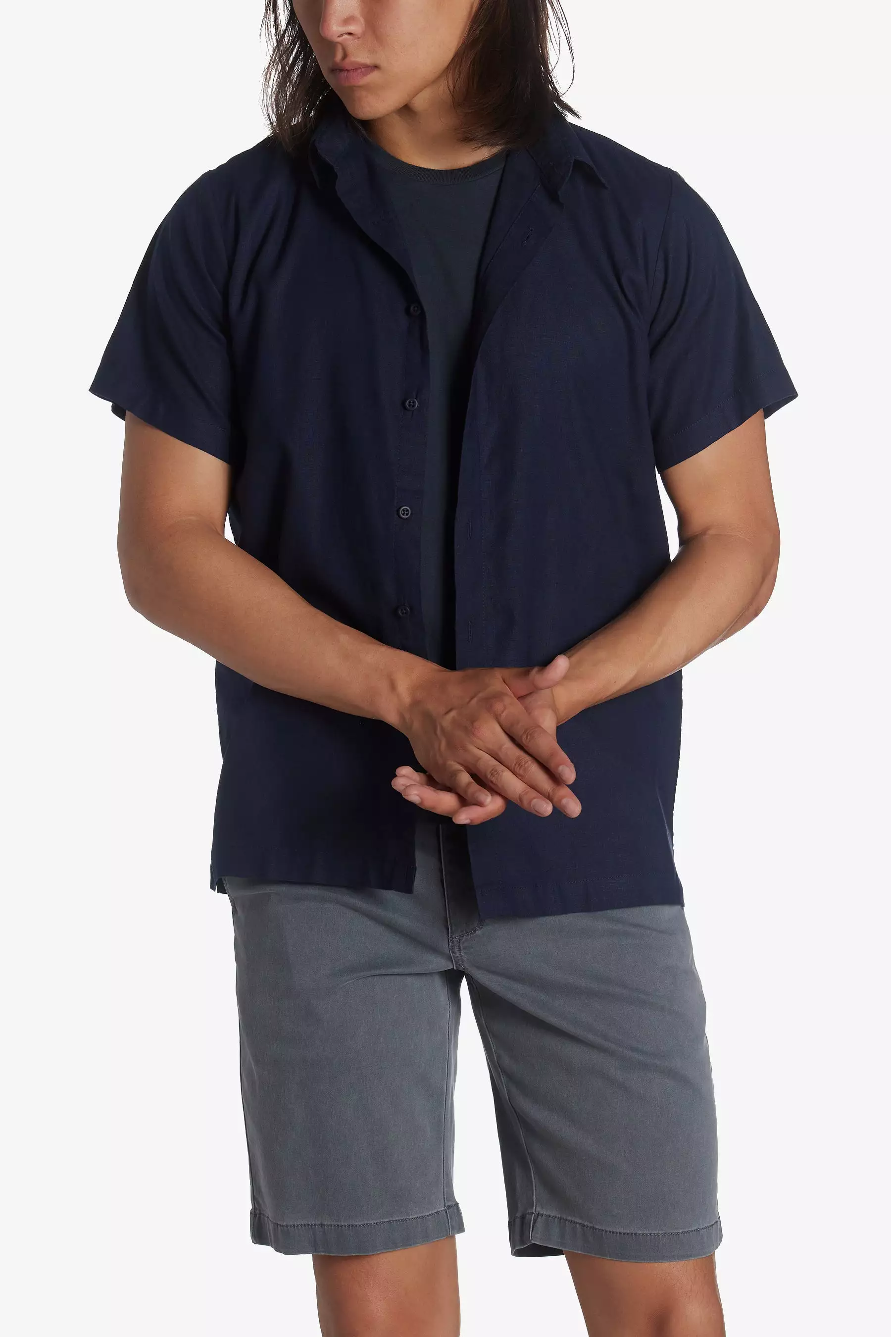 Stretch Linen Short Sleeve Shirt