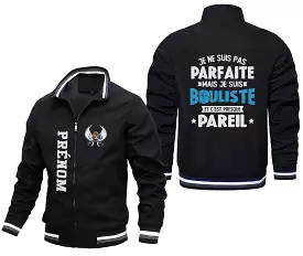 Veste De Pétanque Avec Prénom Et Logo Personnalisés, Je Ne Suis Pas Parfait Mais Je Suis Bouliste - CT06092344