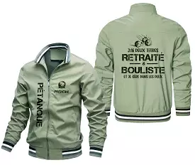 Veste De Pétanque Personnalisée, J'ai Deux Titres, Retraté & Bouliste, Et Je Gère Dans Les Deux - CT07092364