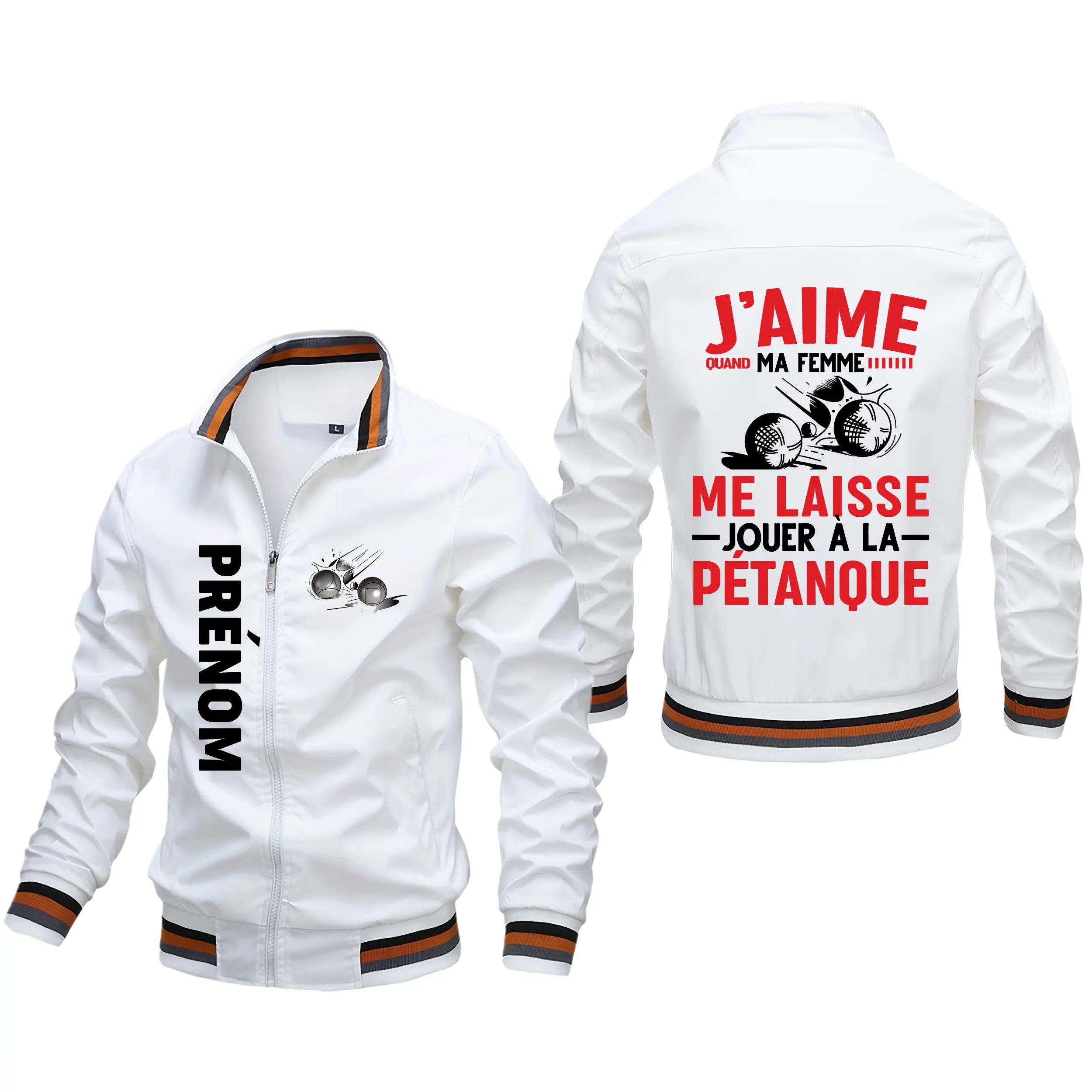 Veste De Sport Personnalisée, J'aime Quand Ma Femme Me Laisse Jouer  La Pétanque - CT10092352