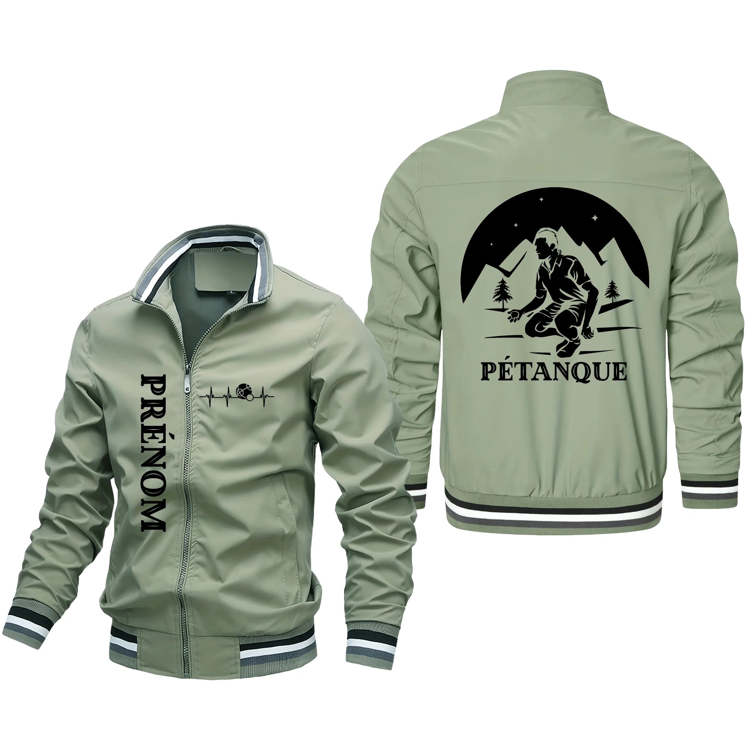 Veste De Sport Pour Pétanqueur, Prénom Et Logo Personnalisés, Cadeau Original Bouliste - CT10092353