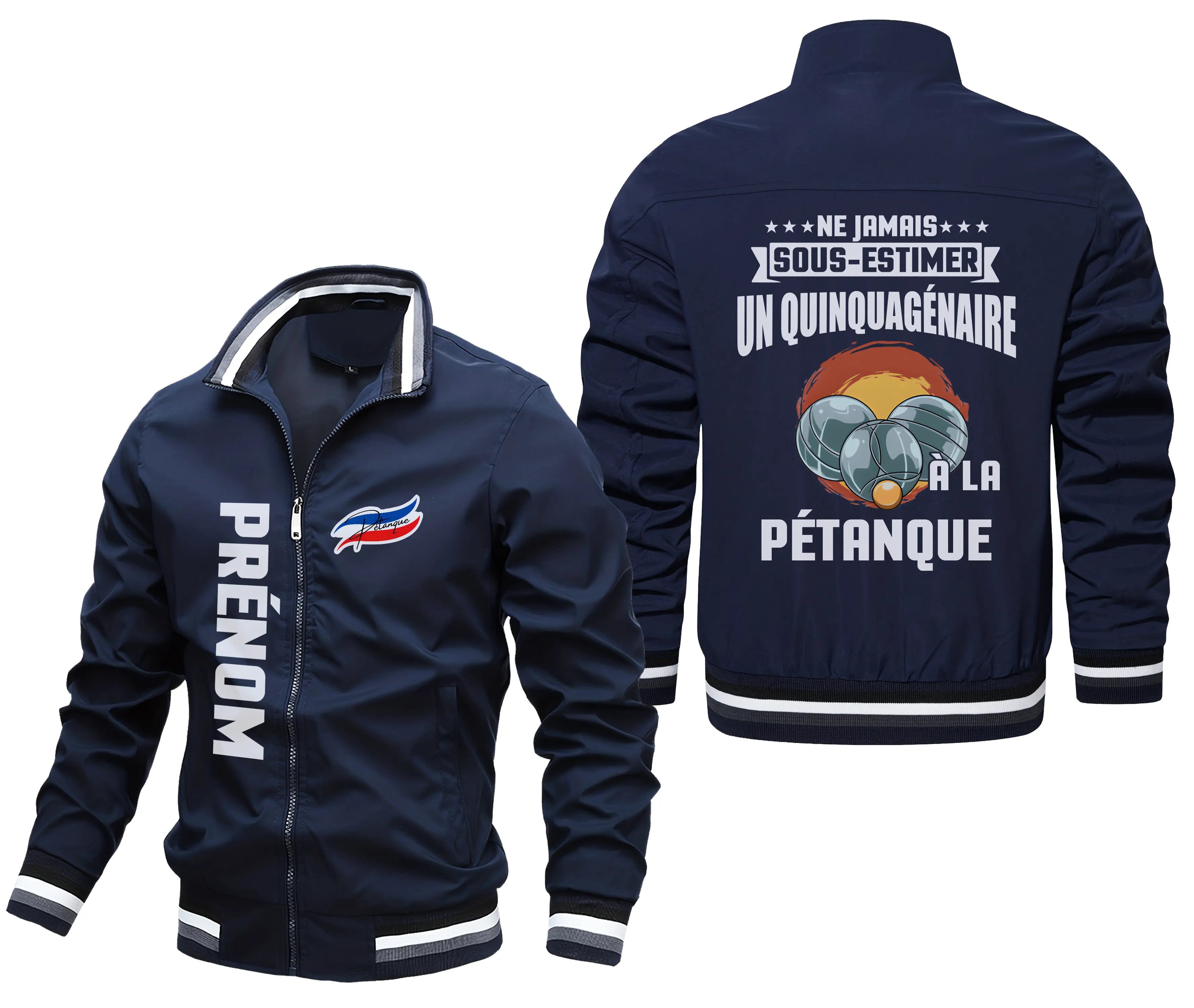 Veste De Sport Pétanque Personnalisée, Ne Jamais Sous Estimer Un Quinquagénaire  La Pétanque - CT09092345