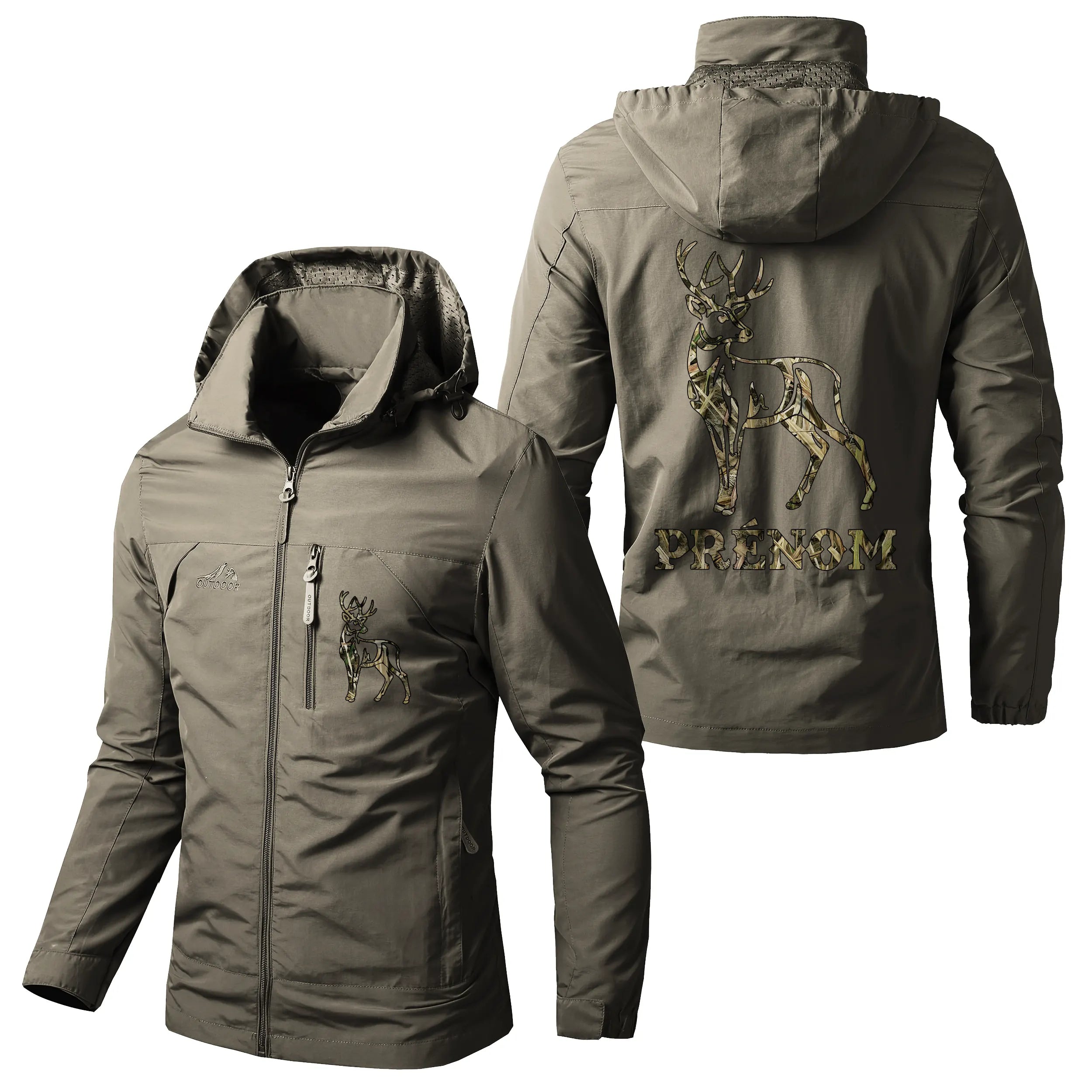 Veste Imperméable et Coupe-Vent Chasse Au Cerf, Cadeau Personnalisé Chasseur - CT07092348