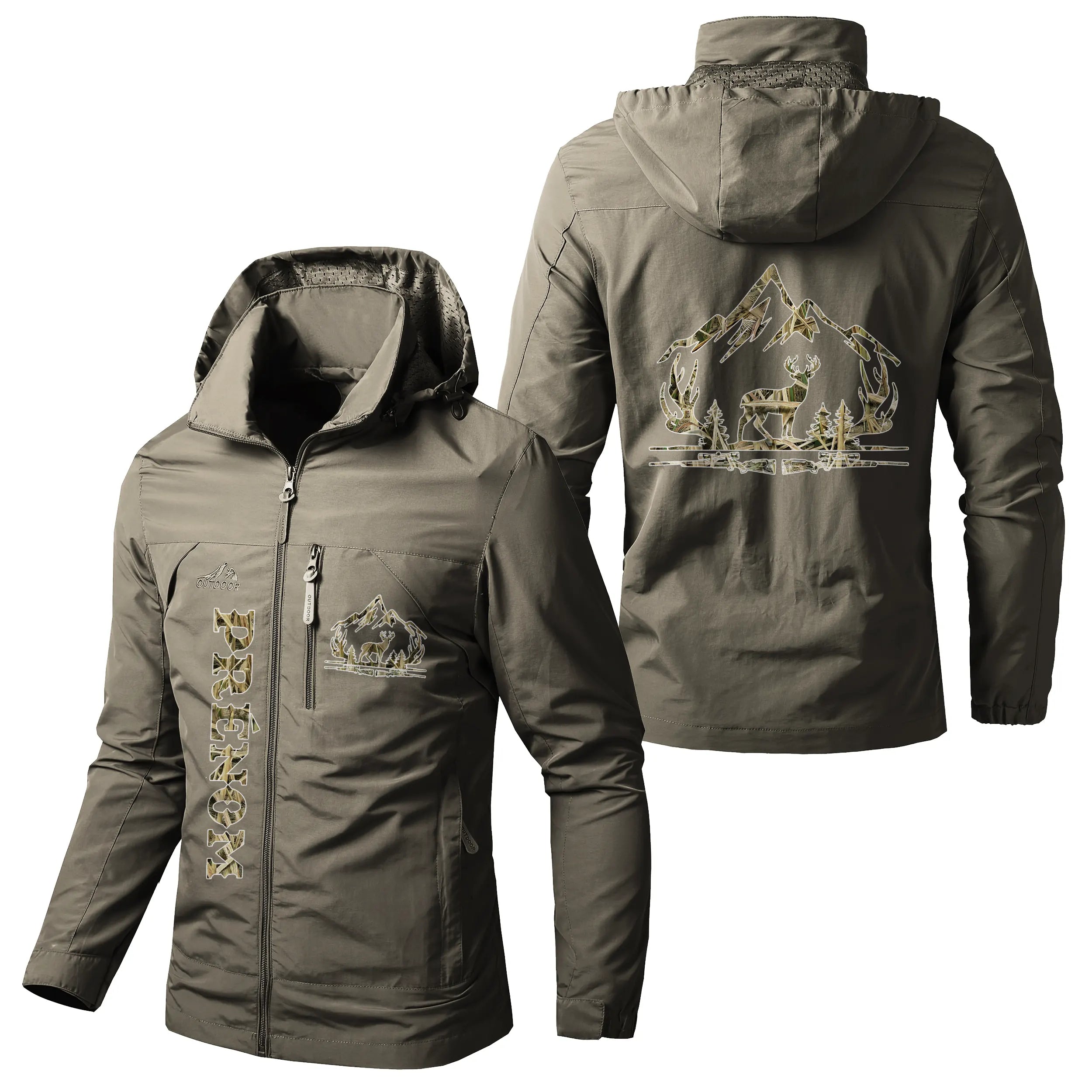 Veste Imperméable Et Coupe-Vent Chasse Au Cerf, Cadeau Personnalisé Chasseurs - CT07092352