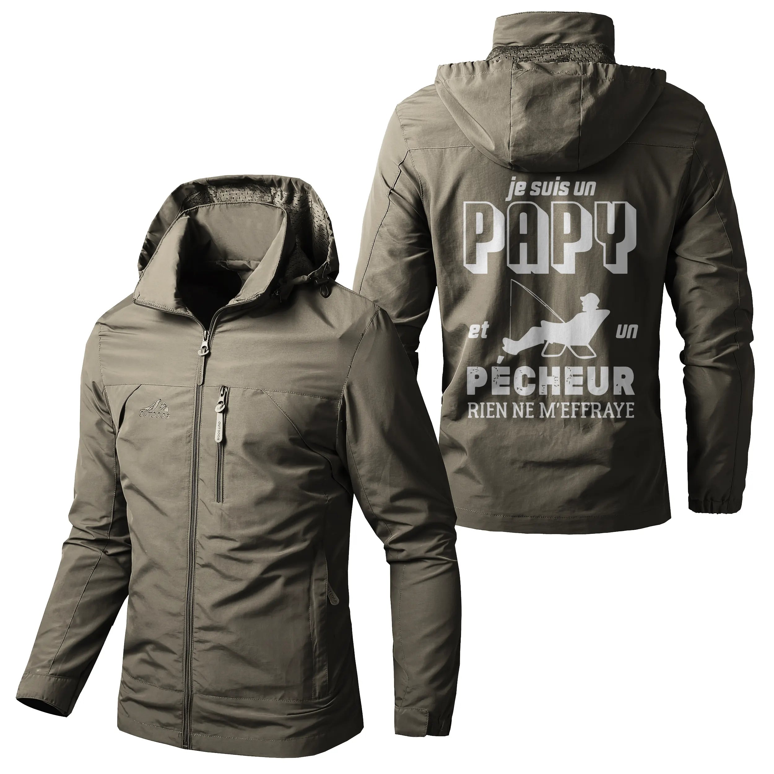 Veste Imperméable et Coupe-Vent - Je Suis Un Papy Pêcheur, Cadeau Drle Grand-père - CT05092349