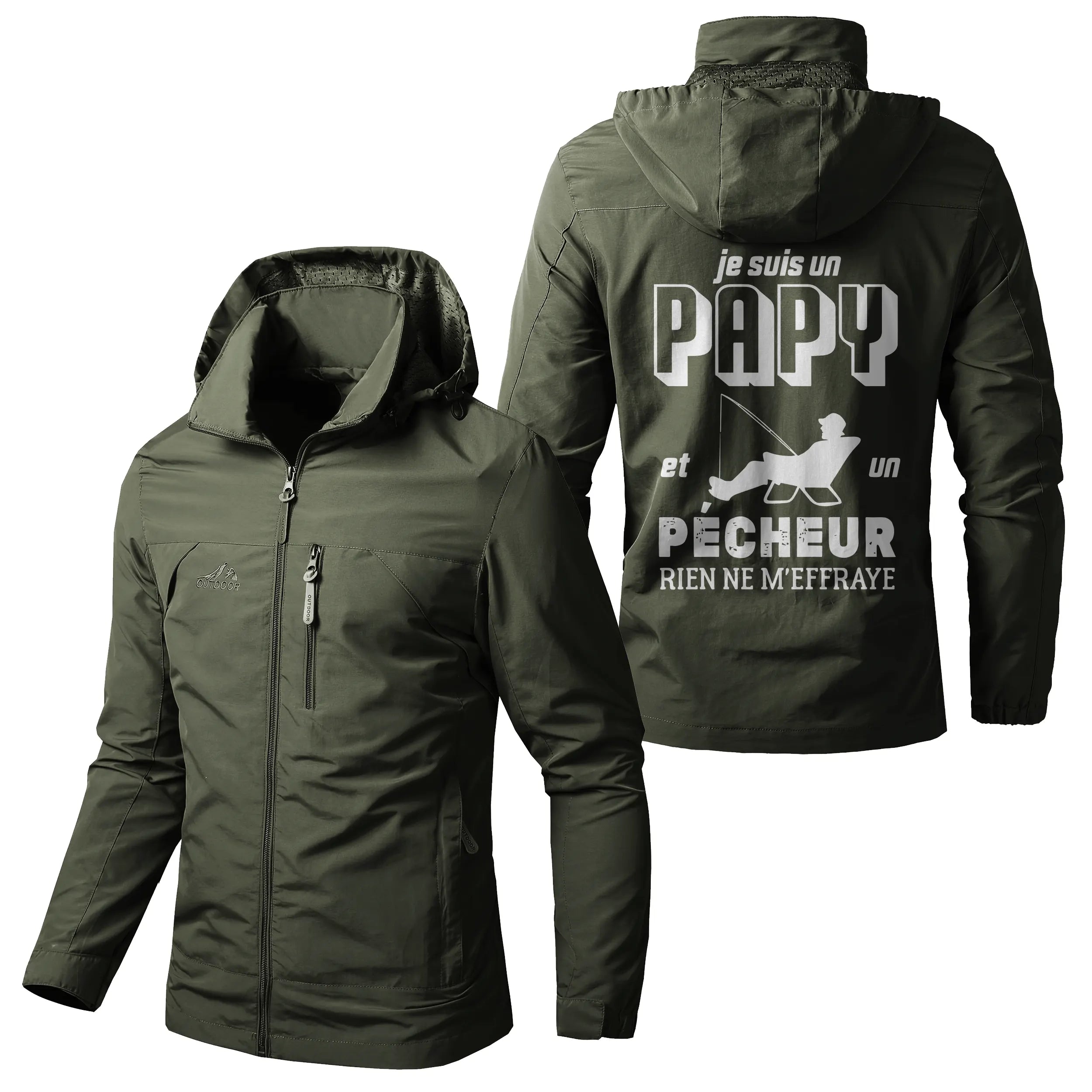 Veste Imperméable et Coupe-Vent - Je Suis Un Papy Pêcheur, Cadeau Drle Grand-père - CT05092349